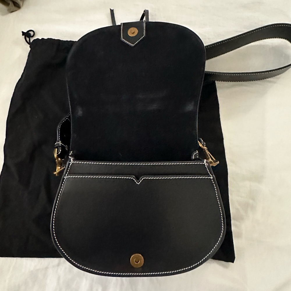 ba&sh Leather Linen Teddy Crossbody Bag - Picture 8 of 13